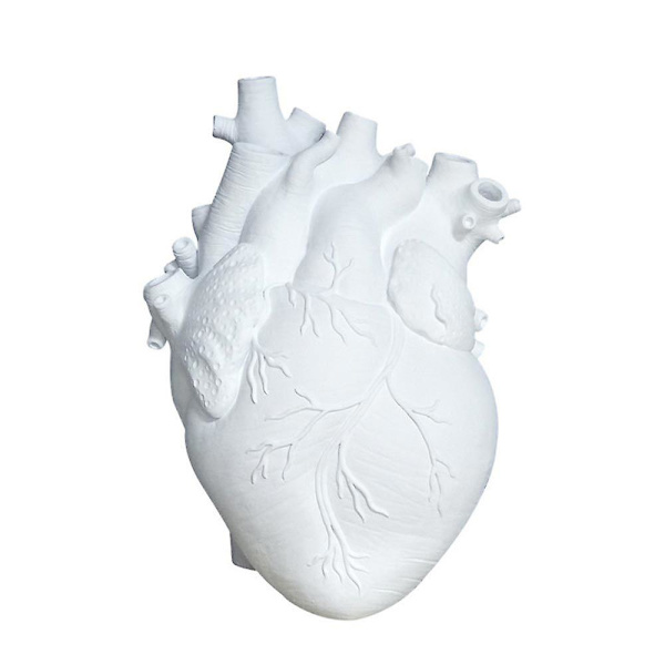 Anatomisk hjärtform Vas Harts Blomkruka Ornament Hem Art Decors