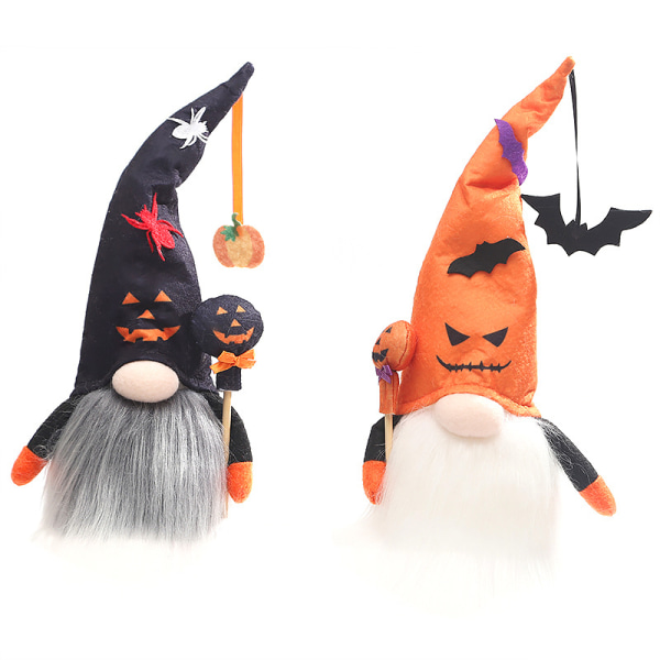 2 KPL Halloween Tontut Pehmo Sisustus Käsintehdyt Ruotsalaiset Tontut Pehmo Valolla