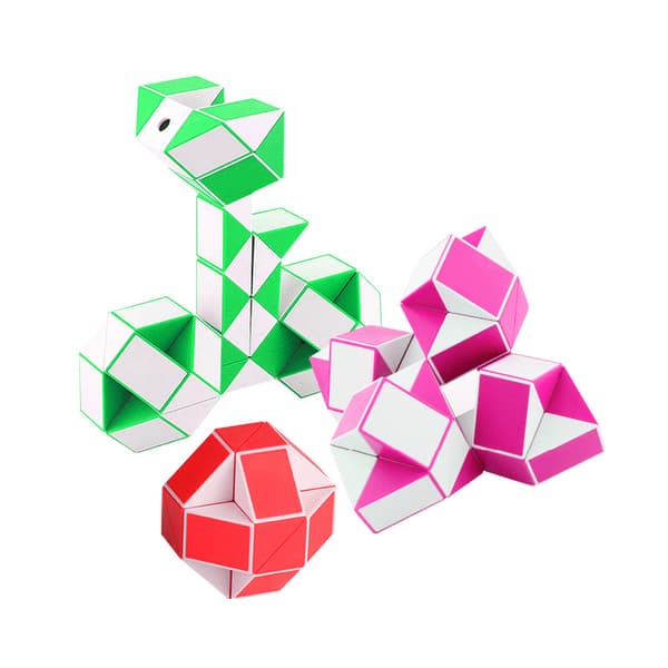 3 kpl Magic Snake Cube -palapeli, Snake Speed Cube, muovinen palapeli