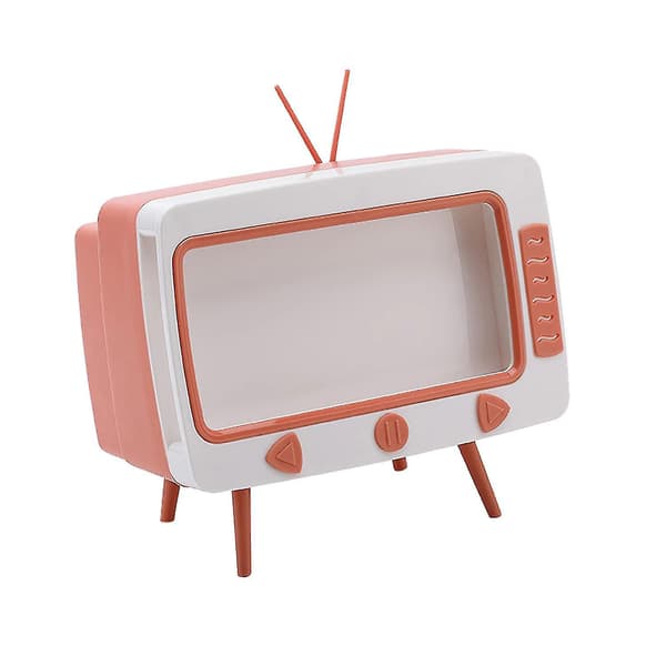 Tv Tissue Box Mobiltelefon Stand Desktop Tissue Hållare