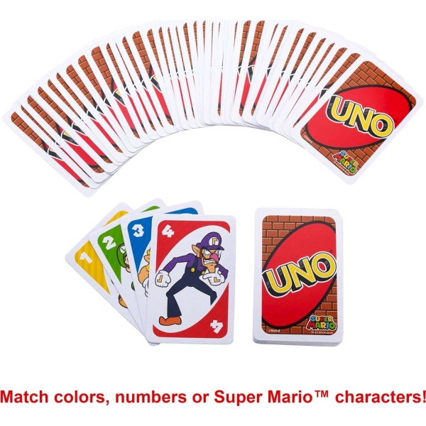 UNO Super Mario-kortspel, lämpligt för 2-10 spelare super mario bros