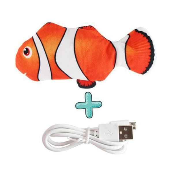 Clown Fish Leksaker, Simmande Robotfisk Kattleksaker, Akvarium Intera