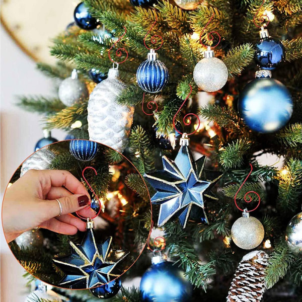 240 stycken julens S-formade dekorativa krokar – perfekta dekorativa krokar för julgransdekoration (4 färger)