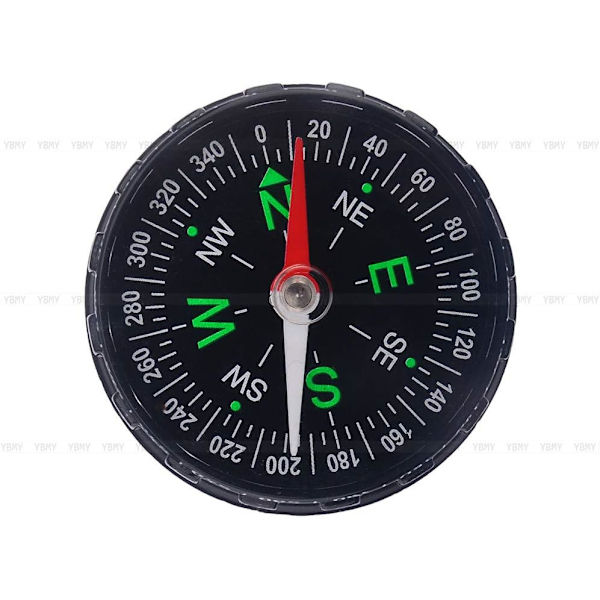 Mini Pocket Compass, Professionell Survival Compass Knop Navigation Tool Ersättningskompass för vandring Camping Båtliv