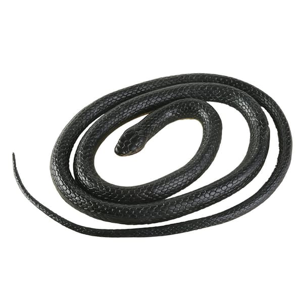 Fejk Realistisk Gummisnok 120cm Svart Orm