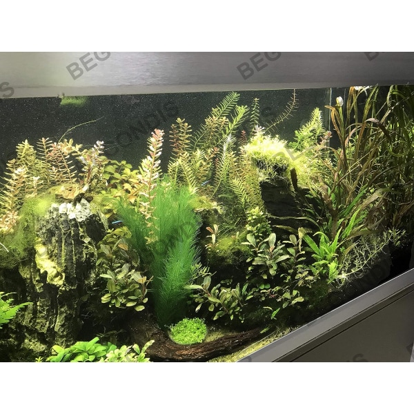 Akvariumdekorationer 3st akvarium konstgjorda gröna vattenväxter gjorda av sidentyger plast
