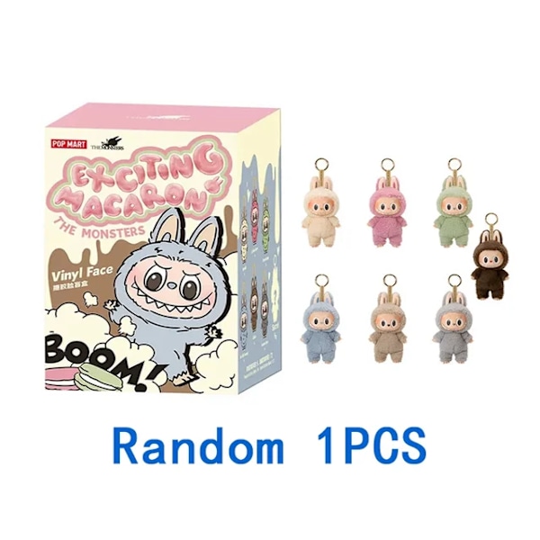 1 stk POP MART Første generasjons LABUBU The Monsters Exciting Macaron Plysjdukker Figur Leker Blind Boxes (Farge Tilfeldig)