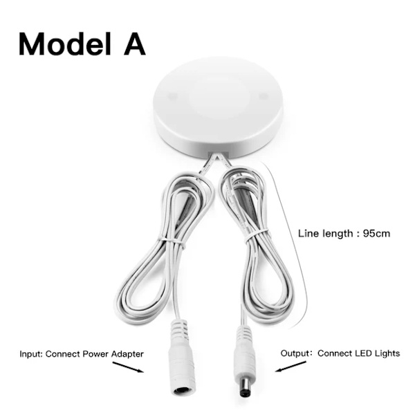 Ny mode stansfri beröringsbrytare 5A Penetrerande Trä Glas Hand Svepa Sensor Viftande Dimning Arbete Med 12V / 24V LED-ljus white