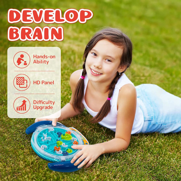 Mind Puzzles för barn 3-8, 3D Maze Puzzle för barn, Brain Teasers Gravity Ball Game Maze Ball Puzzle Leksakspresenter