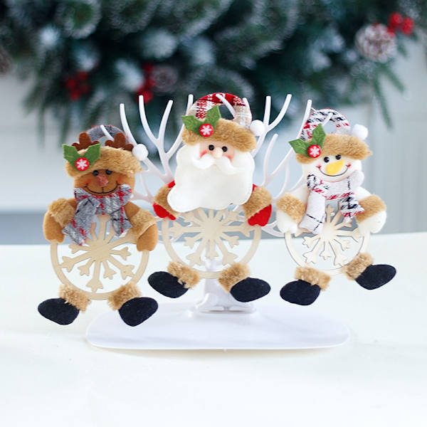 3 Joulun puiset riipukset Joulun lumihiutale puiset sarjakuvahahmo koristeet joulukuusen koristeluun 19*12cm