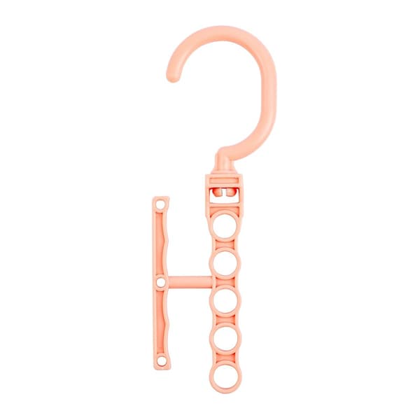 10 stk. Krok Solid Plassbesparende Plastikkleshenger for Garderobe (rosa)