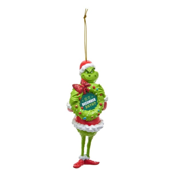 Merry Christmas Grinch Ornaments Xmas Tree Hängande Dekoration Figur Hänge Hot，14