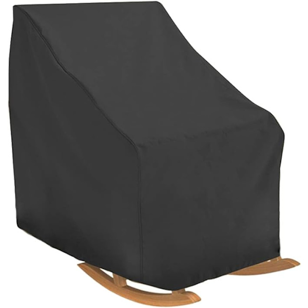 Casual Socks Patio-tuolinpäälliset, keinutuolinpäällinen, kestävä ja vedenpitävä ulkokäyttöön tarkoitettu nurmikon patio-huonekalujen suojus (musta).