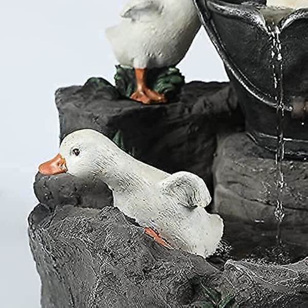 Solenergi Egern And Vandfontæne Harpiks Statue, Trykvandsskulptur Til Havedekoration