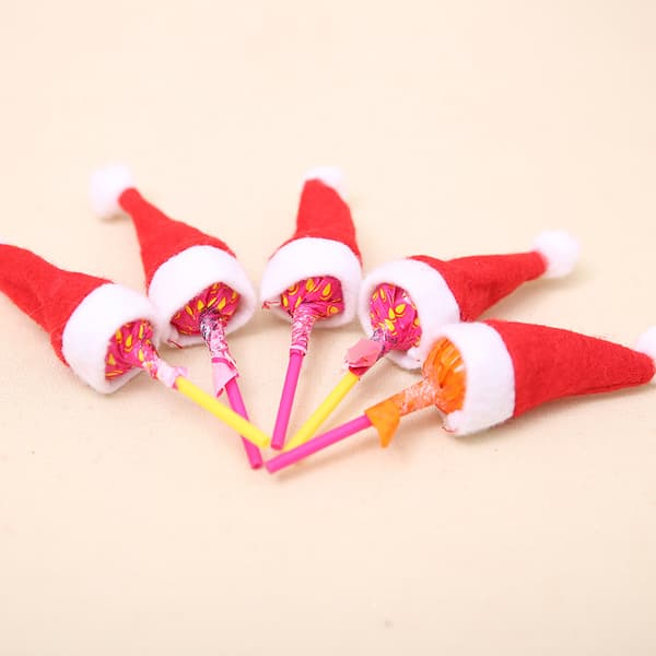 10 stycken Jul Lollipop Hatt Julhatt Mini Julhatt