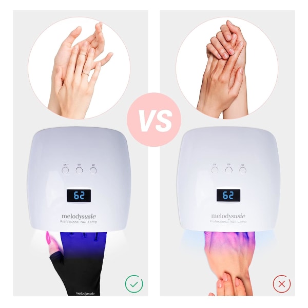 Nagellampa UV-beständiga handskar, professionella skyddshandskar för nagelförbättring, UV-skyddshandskar, fingerlösa handskar för nail art hudvård, för dig