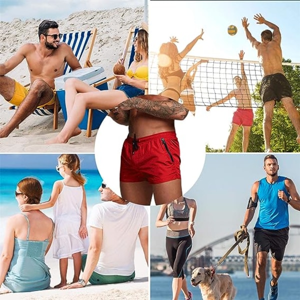 Badbyxor för män, Badbyxor för män Boxer Shorts Sport Beach Sea Leisure Shorts (L)