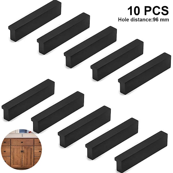 10 st Möbelhandtag Dörrhandtag Köksbar Handtag Skåp Handtag Lådhandtag (96mm)