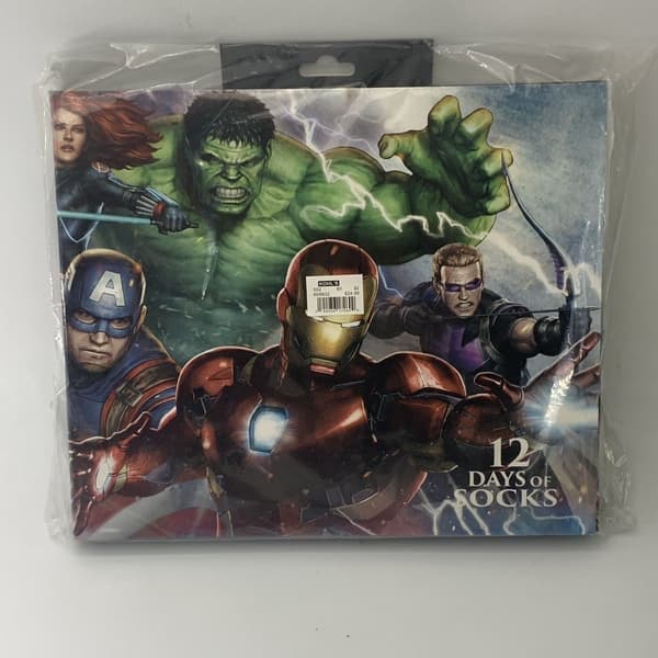 Avengers Marvel Heroes 12 par strumpor presentförpackning 12 dagar adventskalender gåva A