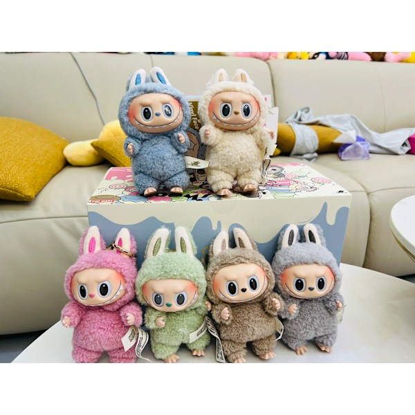 1 stk POP MART Første generasjons LABUBU The Monsters Exciting Macaron Plysjdukker Figur Leker Blind Boxes (Farge Tilfeldig)