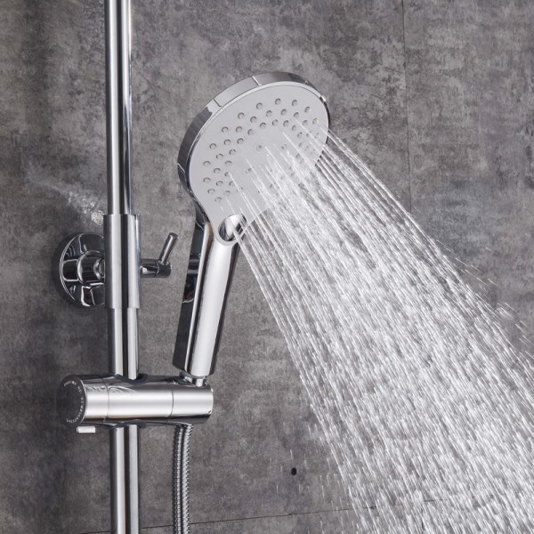3-funktions handdusch ny tryckvattenbesparande galvaniserad matt duschmunstycke