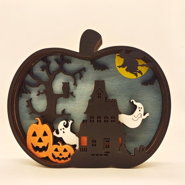 Halloween puiset askartelut luova kurpitsa valaistus puinen kaiverrus
