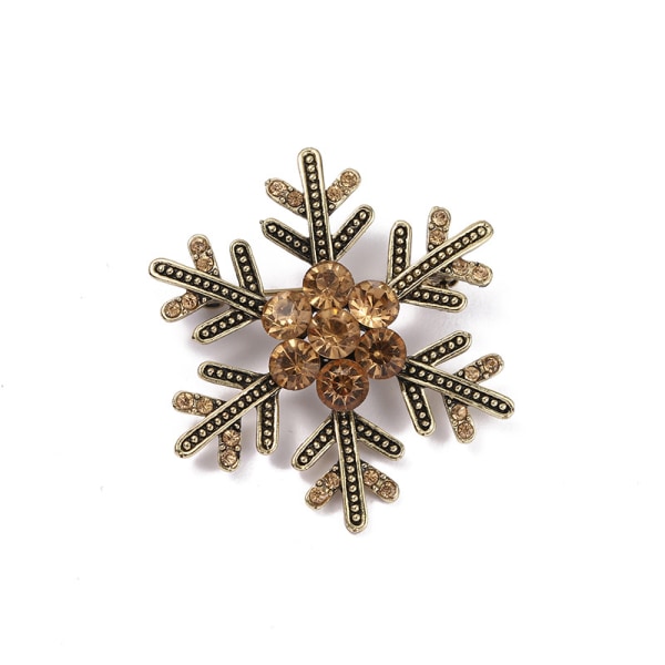 Christmas Snowflake Broscher för kvinnor Jul Crystal Brosch Pin Set för flickor Män Julsmycken present till familjen