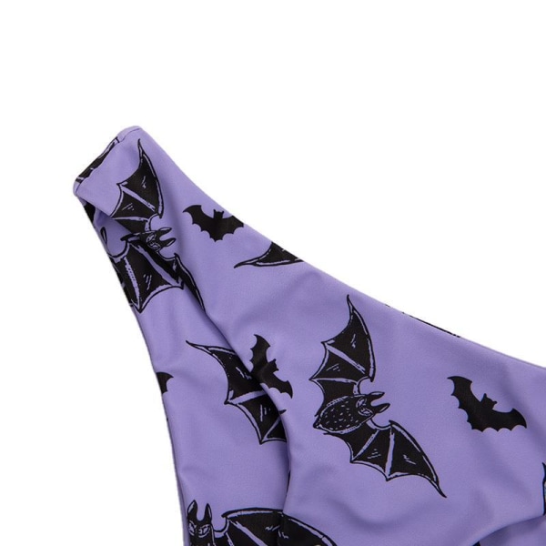 Stjerne Sol Måne Print Badedragter til Kvinder Krydsende Snøre Triangle Bikini (M)