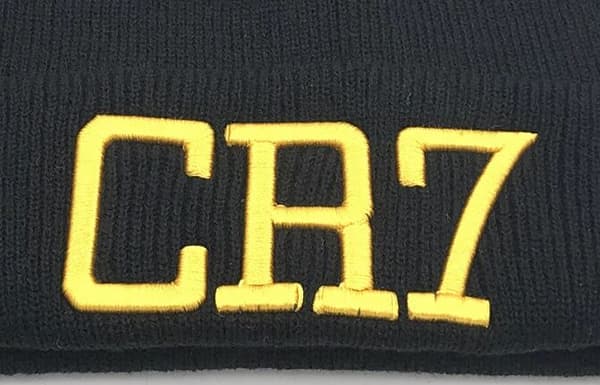 Ronaldo CR7 tredimensionell broderimössa höst och vinter varm pullover ullmössa stickad mössa Grå