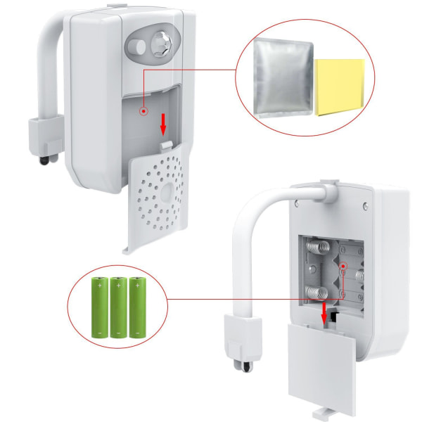 16 farve toiletlys atmosfærelys toilet natlys mini hængende intelligent automatisk menneskekropssensor LED natlys