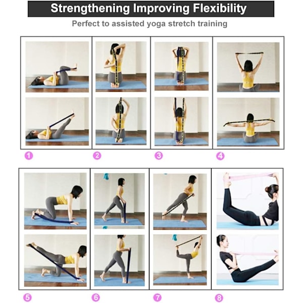 Træningselastikker Loop Latin Elastikker 15-20kg Elastisk Yoga Pilates Modstand Fitness Elastikker Elastiske Danse Træningselastikker Gymnastik (125cm grå)
