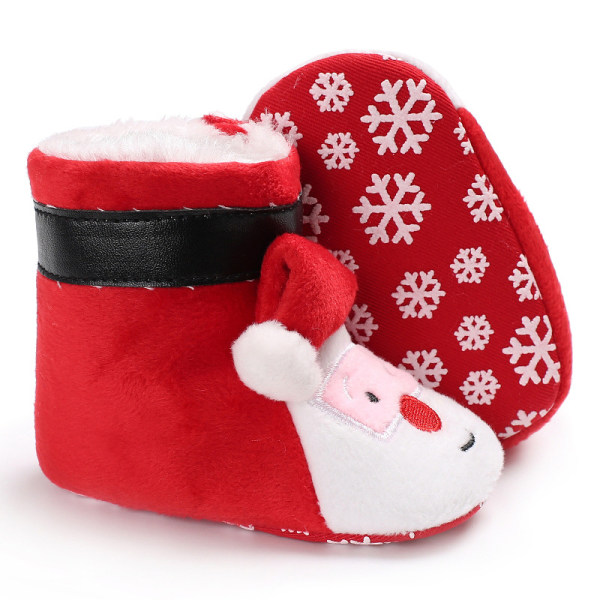 Baby Fleece Jultomten Halkskyddade vinterskor Golvstrumpor för toddler baby