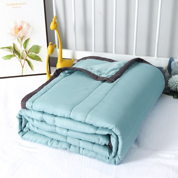 Ice Täcke Sommarkyltäcke för varma sovare och nattsvettningar, svalkande täcke - Dubbelsidig kyleffektfilt Cooler Fiber（100 ×140cm） green