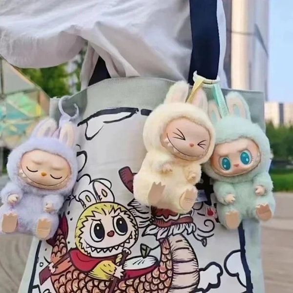 1 st POP MART andra generationen LABUBU The Monsters Etciting Macaron Plyschdockor Figur Leksaker Blind Boxes (Färg Slumpmässig)