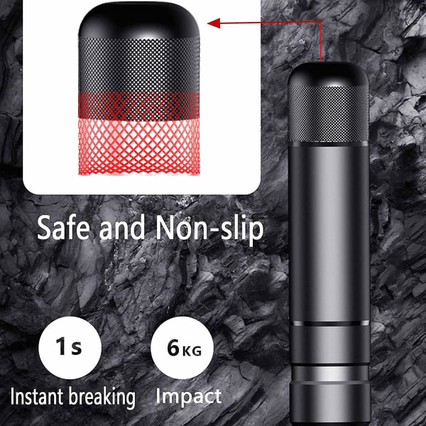 Bärbar minibil Fönsterbrytare Escape Tool Glas Breaker Säkerhetsbältesklippare 2-i-1 med hållare (röd)