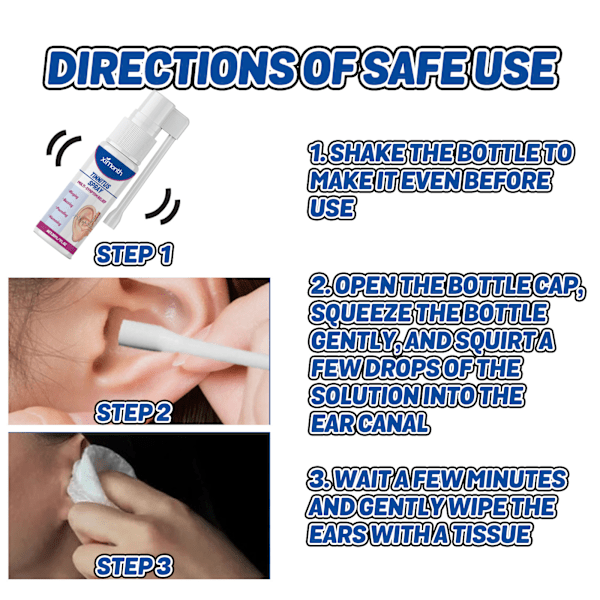 2024 Tinnitus Spray Öronringning Lindrande Lindrande Öron droppar Hörsel 30ml