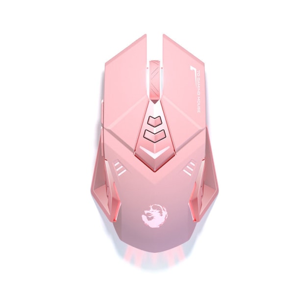 Bluetooth trådlös mus Söt rosa Mute Game Uppladdningsbar mus