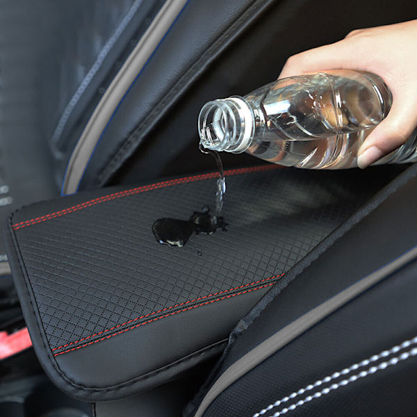 1X Bilarmstöd Cover Center Console Box Pad Protector Tillbehör Trims， Helsvart