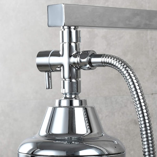 Trevägsventil i massiv mässing G1/2" Handdusch Duschkomponenter Universal , krom DSF007