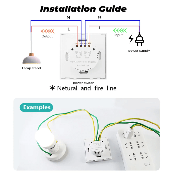 SMATRUL Vegg Smart Lysbryter Infrarød IR-sensor Ingen behov for berøring EU 220V 110V Glasskjermpanel Elektrisk strøm på av lampe white