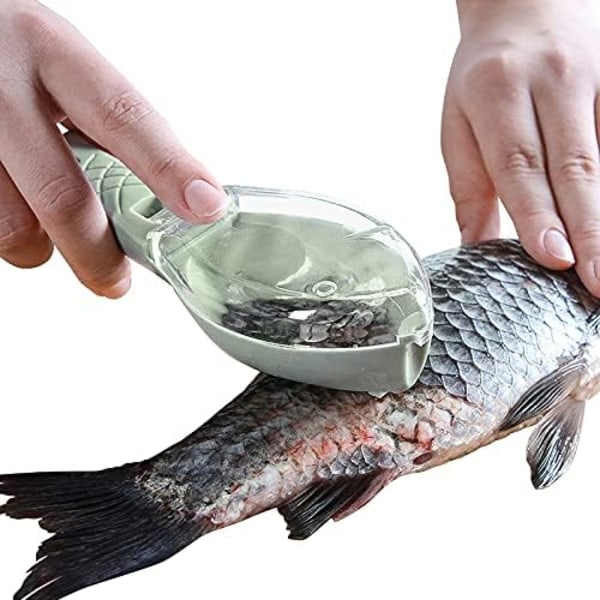 2 stycken hushållsfiskfjällshyvel med cover manuell fiskfjällsskrapa kök fiskfjällsskrapa manuell fiskfjällsverktyg fiskfjällshyvel