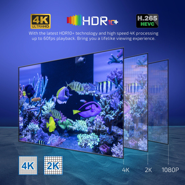 Ny uppgradering TV98 H313 Smart Set-Top TV-box Quad Core 4K Media Android 12.1 Gadget Core Smart Set-Top Box 5G WiFi Netflix 4K Media Player 1+8G