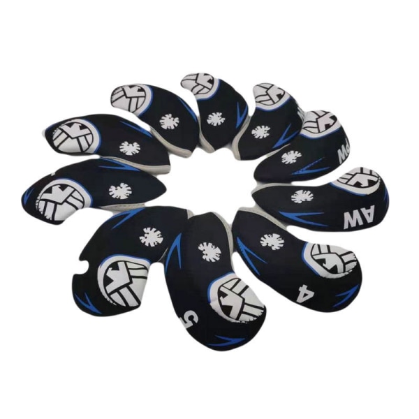 Golf Iron Protective Sleeve Factory New SHIELD 10-pack printed Digital Eagle Ball Head Cover (slumpmässig färg)
