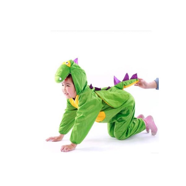 Halloween Barnkläder Animal Performance Kläder Dinosauriekläder Grön (M)