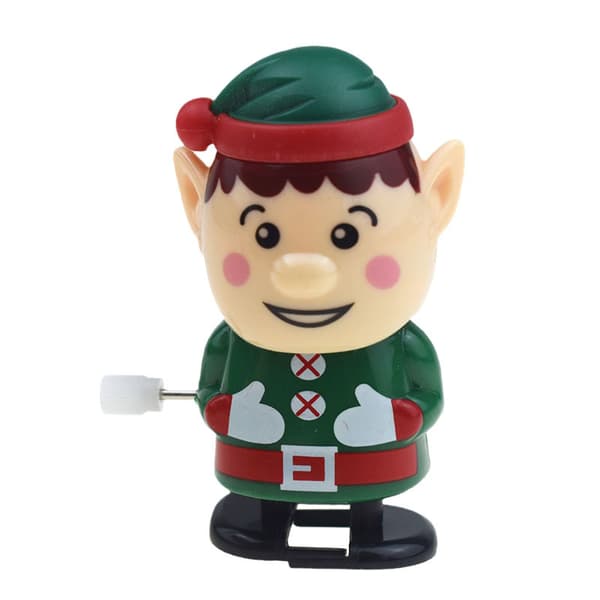 Klocka på kedja Q-version walking shaker head elf, walking elf, julklappsleksaker