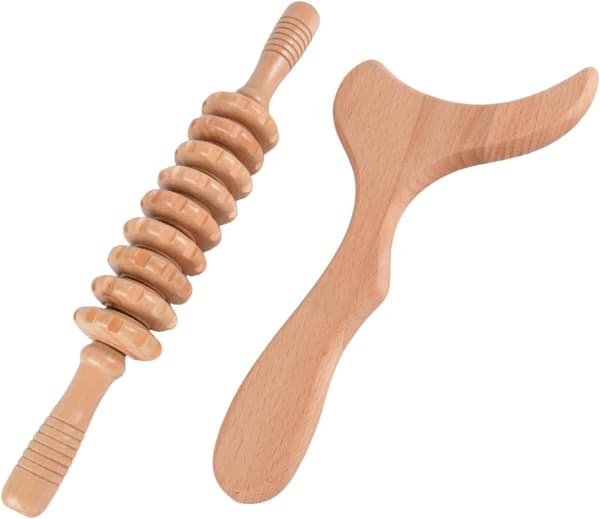 Massagekit – Maderoterapi – Anti-Cellulit – Lymfatisk Dränage – Naturligt Trä (Set 2)