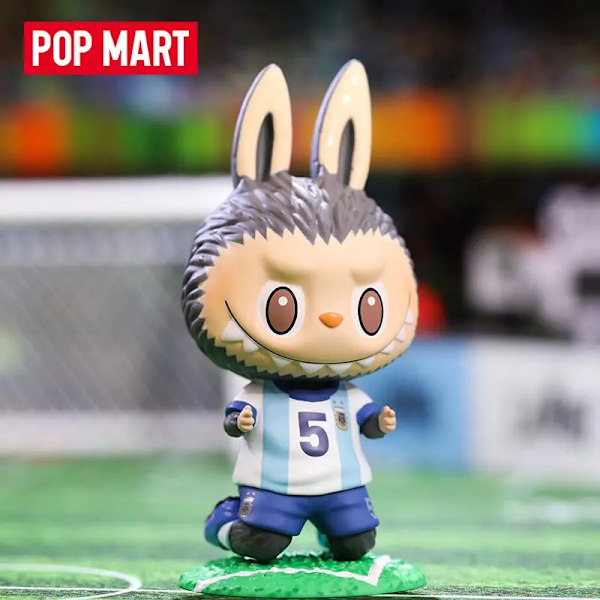 100% ORIGINAL POP MART LABUBU ASSOCIATION OF FOOTBALL ARGENTINA Serien Blind Box Gjettepose Original Leker Dukke Søt Action Anime Figur Ornamenter