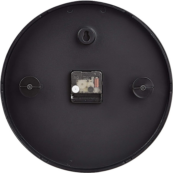 Basics Moderne Veggklokke, Svart, 30 cm