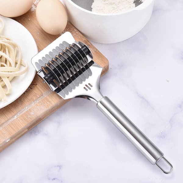 2 stk. nudelkutter i rustfritt stål, manuell nudelkutter, korianderløk-nudelkutter, multifunksjonell bakegadget