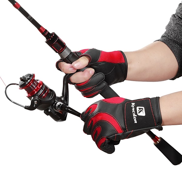 Herre Pro Climate Fiske Neopren Handsker & Gummi Greb Foldbar Finger/sort-M